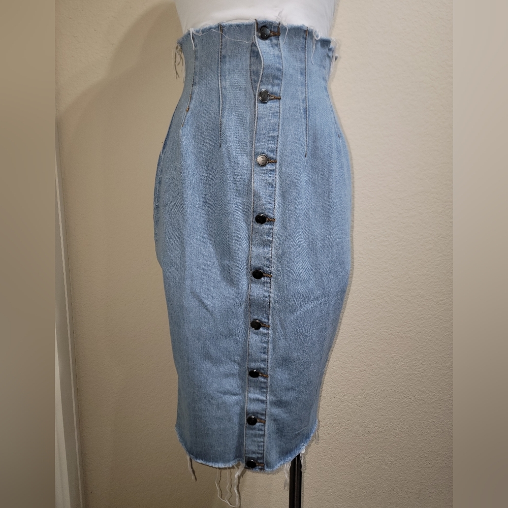 Button-Down Denim Dress